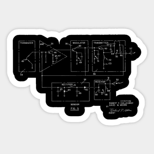 Bio-instrumentation Apparatus Vintage Patent Hand Drawing Sticker